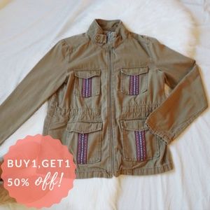 Nordstrom Rubbish Green Military Style Jacket (M)